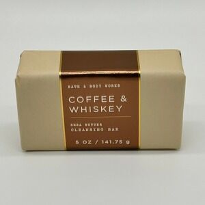 Bath Body Works Coffee Whiskey Shea Butter Cleansing Bar 5 Oz New